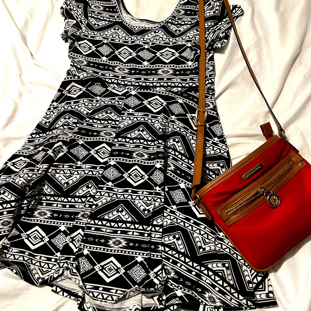Aztec Black and White dress